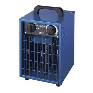 Blue Electric Fan heater 3 kW 230V