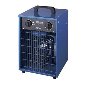 Blue Electric Fan heater 5 kW 400V