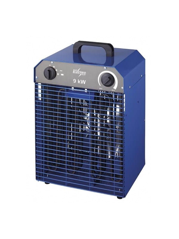 Blue Electric Fan heater 9 kW 400V
