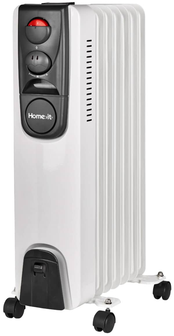 HOME ItÂ® olieradiator med 7 ribber og 3 effekttrin 600/900/1500 Watt