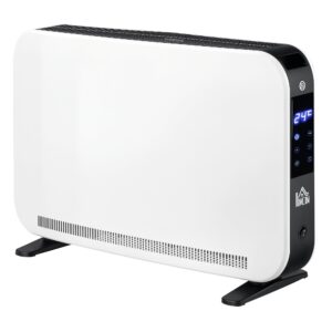 Elvarmer 2000w varmeblæser med 3 varmeindstillinger radiator med led-display, 24-timers timer justerbar temperatur til 18 mÂ²