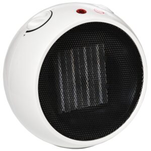 Varmeblæser elvarmer varmeblæser varmeblæser varme 900w/1500w pp plast hvid+sort 22 x 18,5 x 21 cm