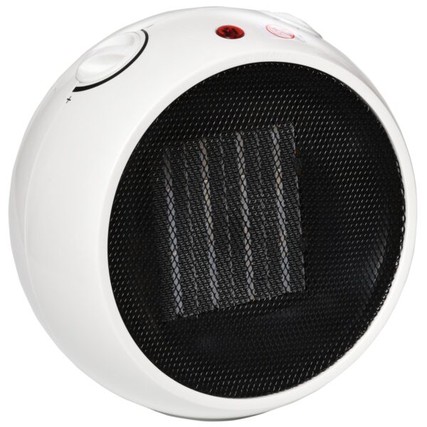 Varmeblæser elvarmer varmeblæser varmeblæser varme 900w/1500w pp plast hvid+sort 22 x 18,5 x 21 cm