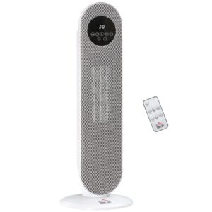 2000W varmeblæser, PTC keramisk elektrisk varmelegeme med fjernbetjening, oscillation, 12-timers timer
