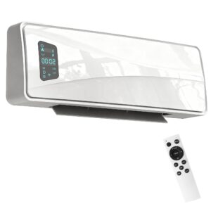 Vægmonteret varmeblæser 2000W keramisk vægvarmer med 3 tilstande, LED-display, justerbar termostat, 24-timers timer, hvid